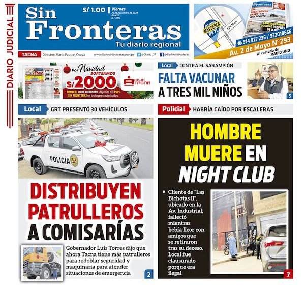 DIARIO SIN FRONTERAS TACNA