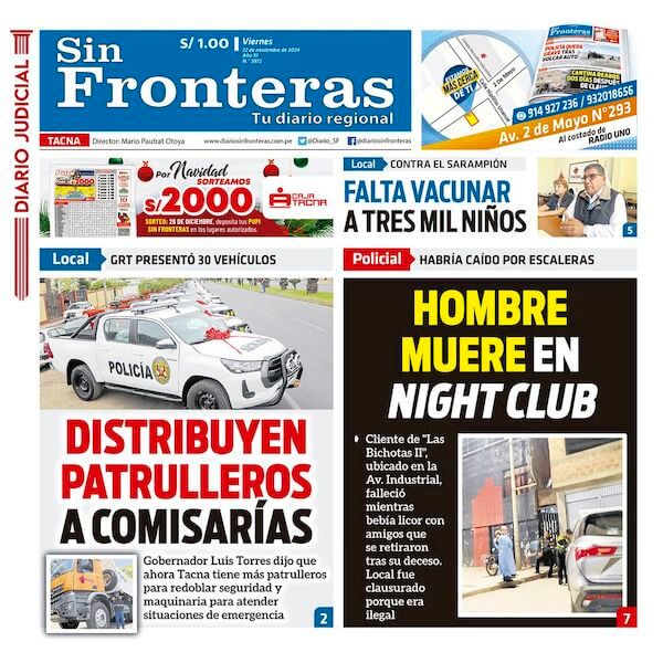 DIARIO SIN FRONTERAS TACNA