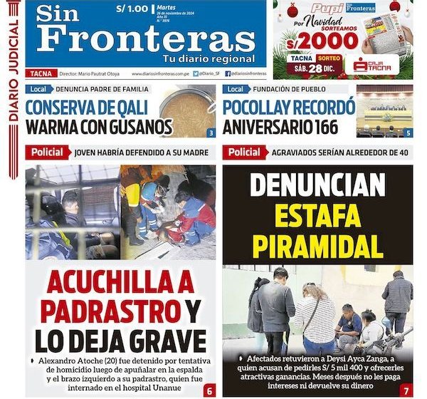 DIARIO SIN FRONTERAS TACNA