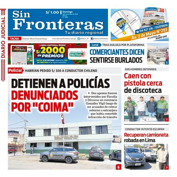 DIARIO SIN FRONTERAS TACNA