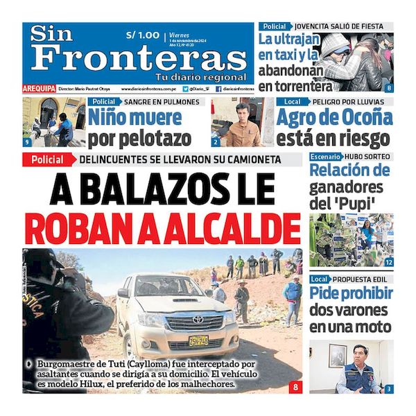 DIARIO SIN FRONTERAS AREQUIPA