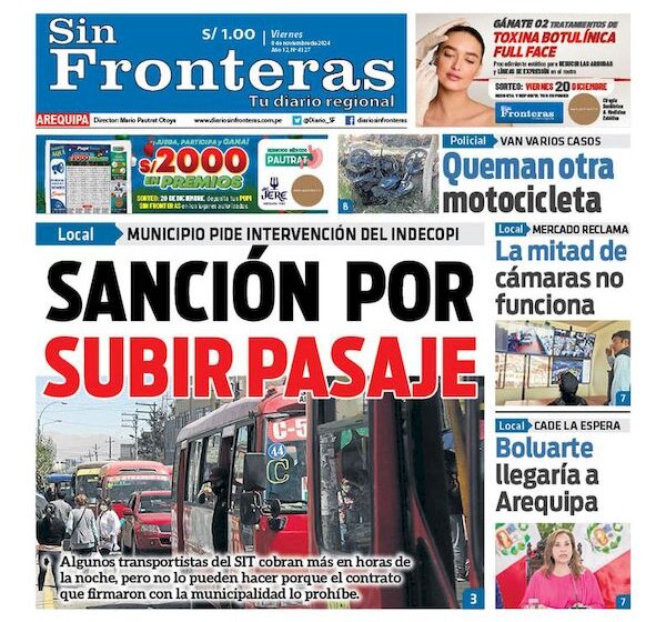  DIARIO SIN FRONTERAS AREQUIPA 08112024