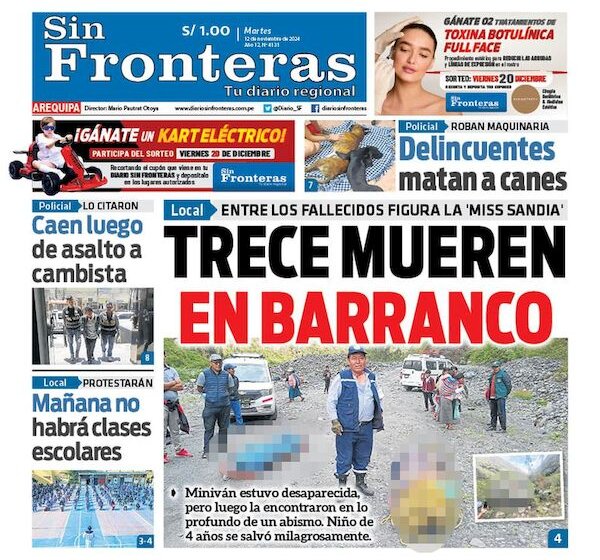 DIARIO SIN FRONTERAS AREQUIPA