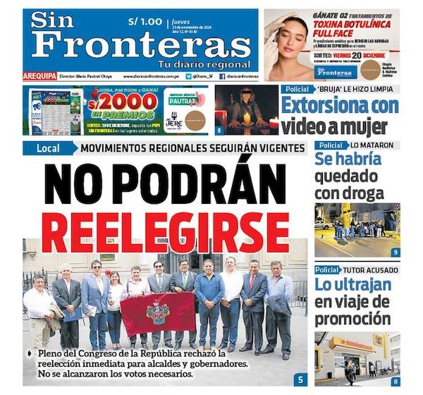 DIARIO SIN FRONTERAS AREQUIPA