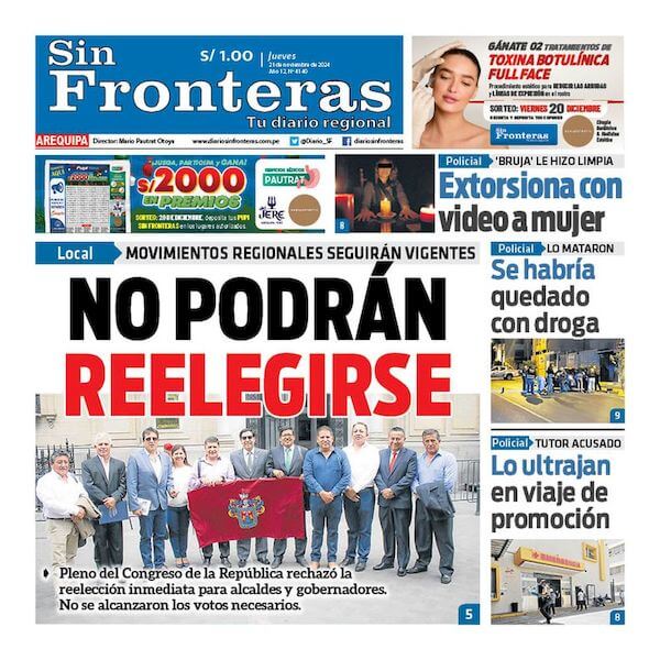 DIARIO SIN FRONTERAS AREQUIPA