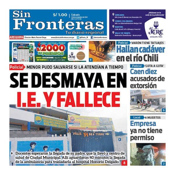 DIARIO SIN FRONTERAS AREQUIPA