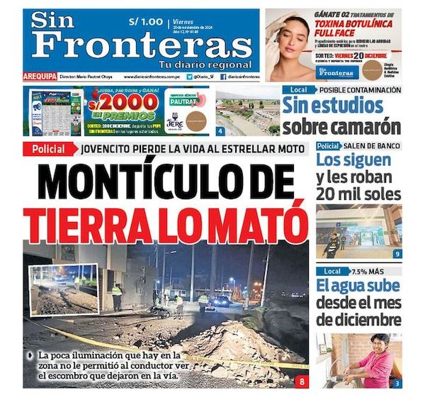  DIARIO SIN FRONTERAS AREQUIPA 29112024