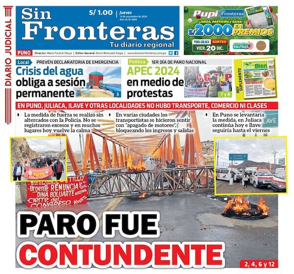  DIARIO SIN FRONTERAS PUNO 14112024