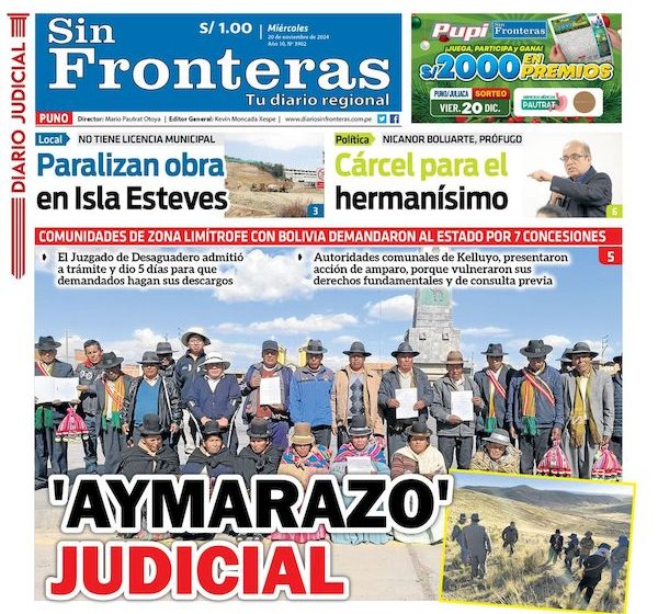 DIARIO SIN FRONTERAS PUNO