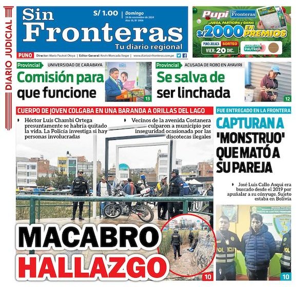  DIARIO SIN FRONTERAS PUNO 24112024