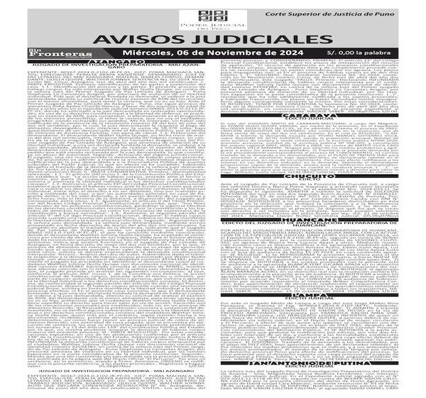  JUDICIALES PUNO 06112024