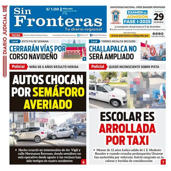 DIARIO SIN FRONTERAS TACNA