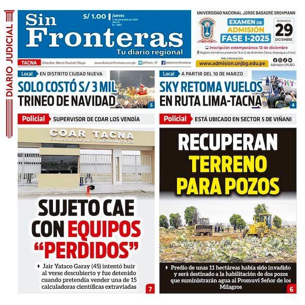 DIARIO SIN FRONTERAS TACNA