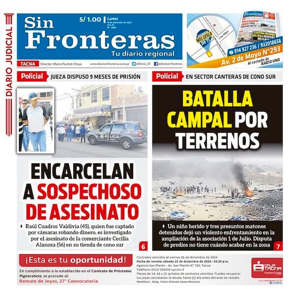 DIARIO SIN FRONTERAS TACNA