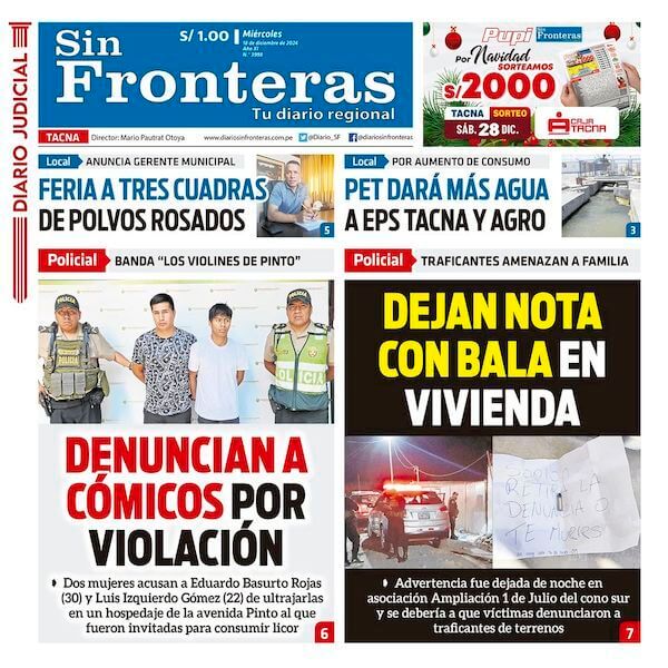 DIARIO SIN FRONTERAS TACNA