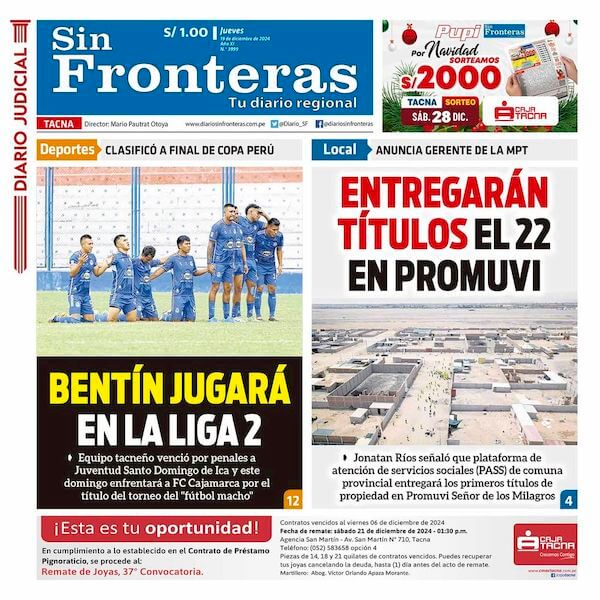 DIARIO SIN FRONTERAS TACNA