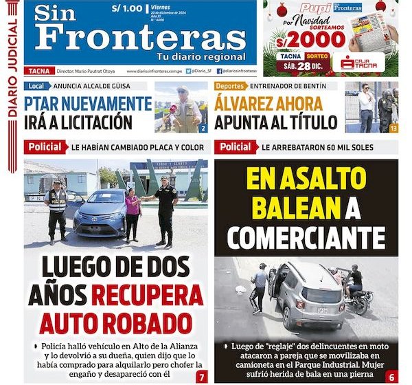 DIARIO SIN FRONTERAS TACNA