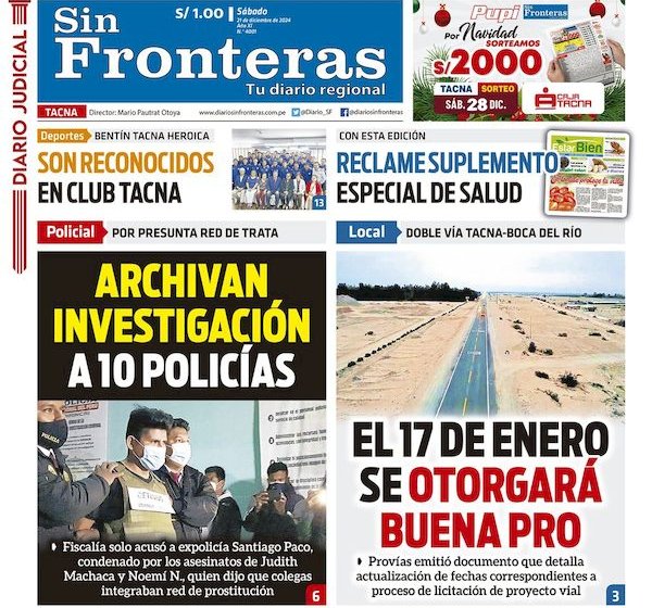  DIARIO SIN FRONTERAS TACNA  21122024