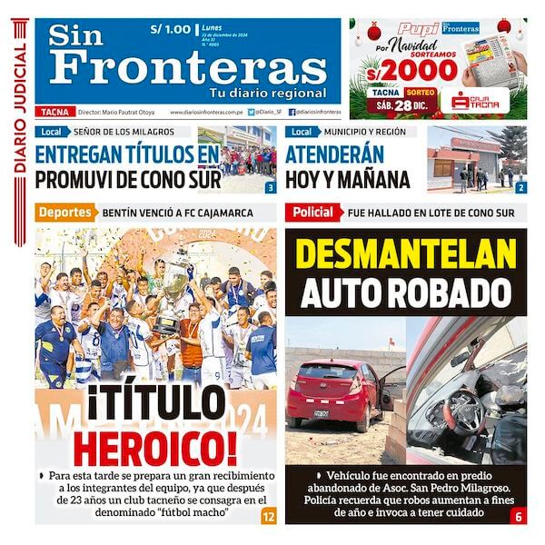 DIARIO SIN FRONTERAS TACNA