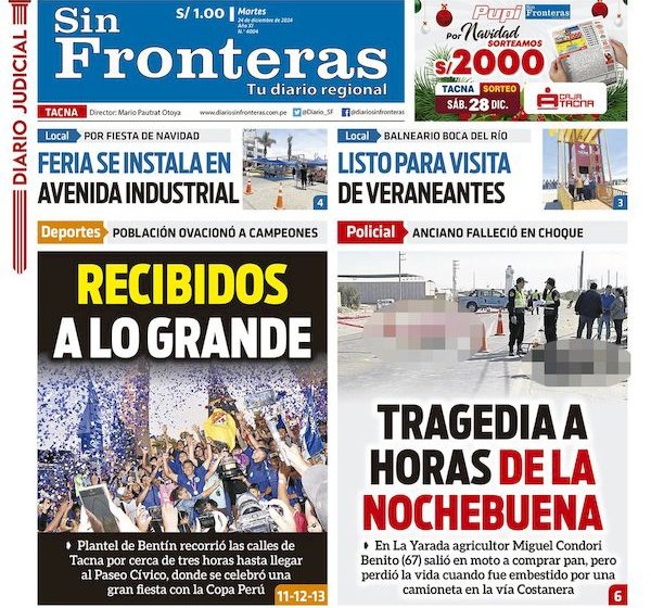  DIARIO SIN FRONTERAS TACNA 24122024