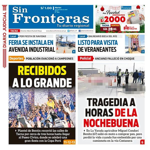 DIARIO SIN FRONTERAS TACNA