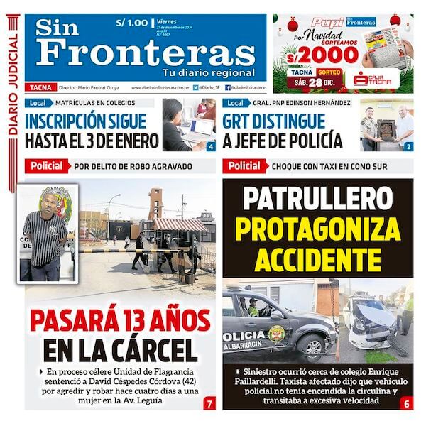 DIARIO SIN FRONTERAS TACNA