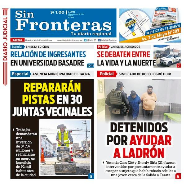 DIARIO SIN FRONTERAS TACNA