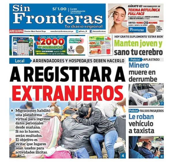 DIARIO SIN FRONTERAS AREQUIPA