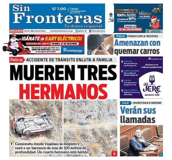 DIARIO SIN FRONTERAS AREQUIPA