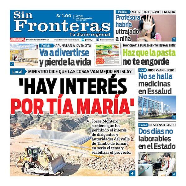 DIARIO SIN FRONTERAS AREQUIPA