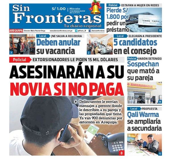  DIARIO SIN FRONTERAS AREQUIPA 25122024