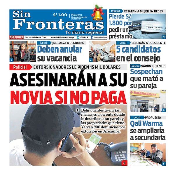 DIARIO SIN FRONTERAS AREQUIPA