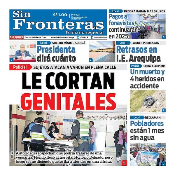 DIARIO SIN FRONTERAS AREQUIPA