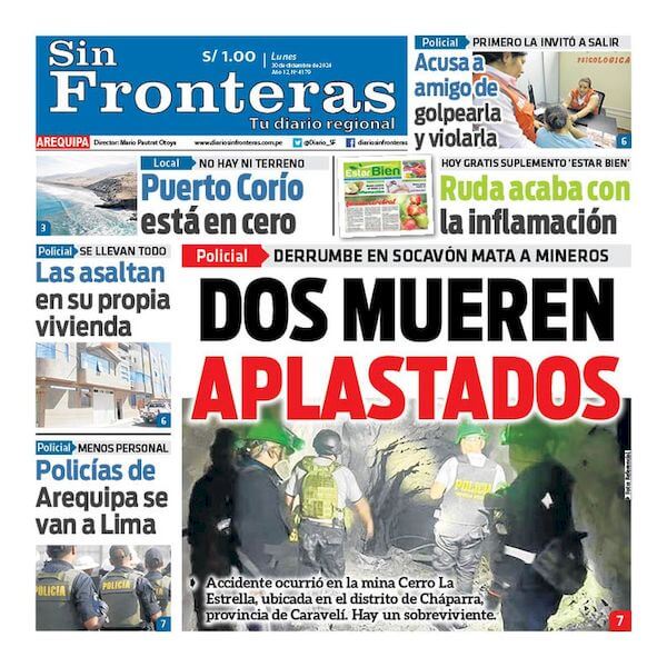 DIARIO SIN FRONTERAS AREQUIPA