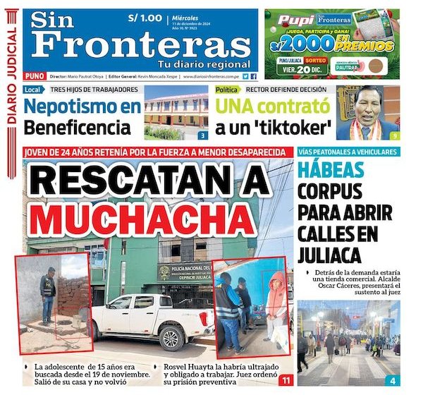  DIARIO SIN FRONTERAS PUNO 11122024