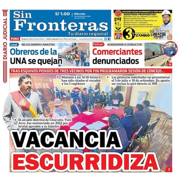 DIARIO SIN FRONTERAS PUNO DIARIO SIN FRONTERAS PUNO