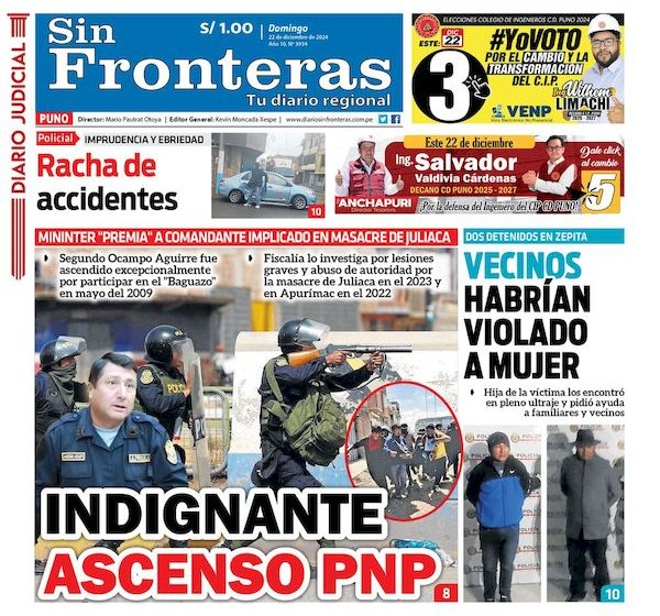  DIARIO SIN FRONTERAS PUNO 22122024