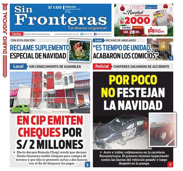 DIARIO SIN FRONTERAS TACNA