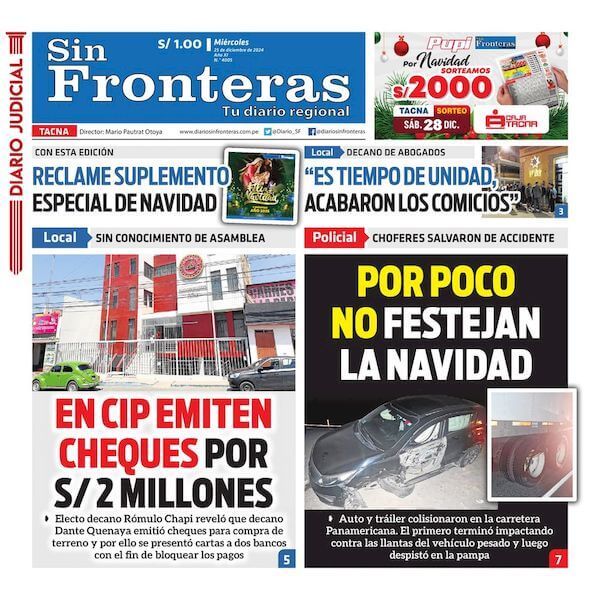 DIARIO SIN FRONTERAS TACNA