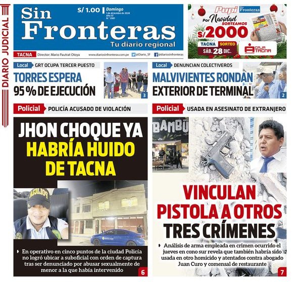  DIARIO SIN FRONTERAS TACNA  01122024