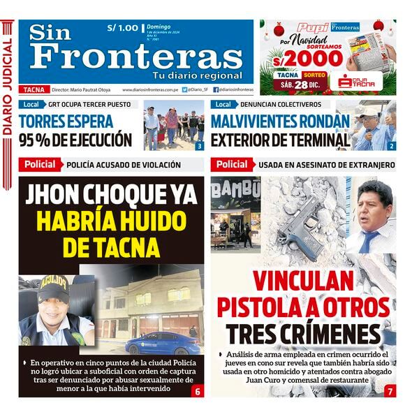 DIARIO SIN FRONTERAS TACNA