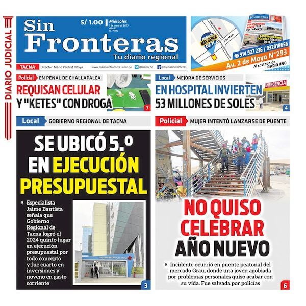 DIARIO SIN FRONTERAS TACNA