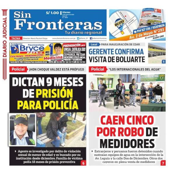 DIARIO SIN FRONTERAS TACNA