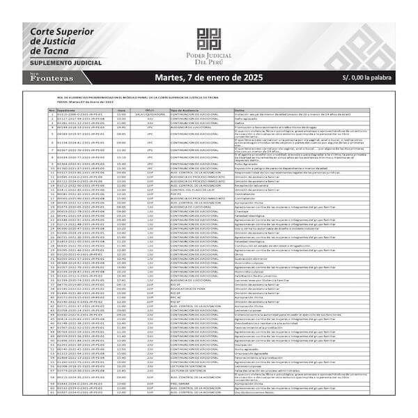 JUDICIALES TACNA