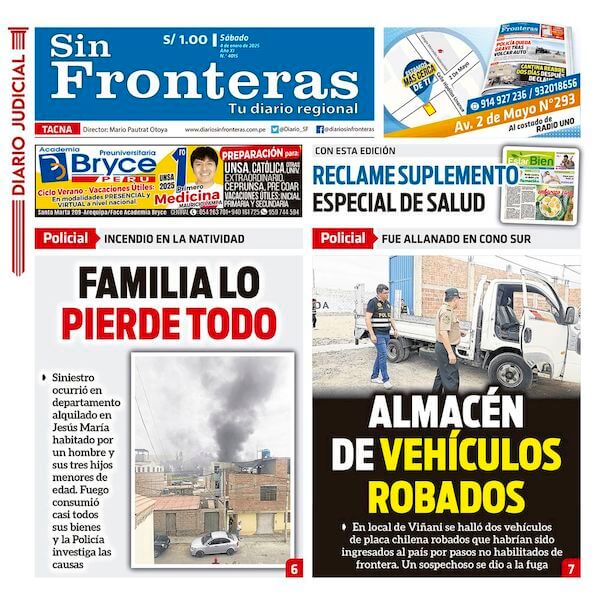 DIARIO SIN FRONTERAS TACNA