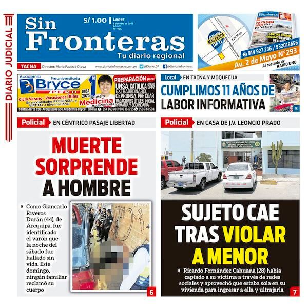 DIARIO SIN FRONTERAS TACNA