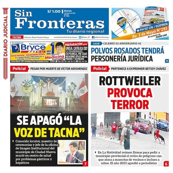 DIARIO SIN FRONTERAS TACNA