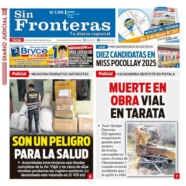 DIARIO SIN FRONTERAS TACNA