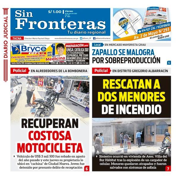 DIARIO SIN FRONTERAS TACNA