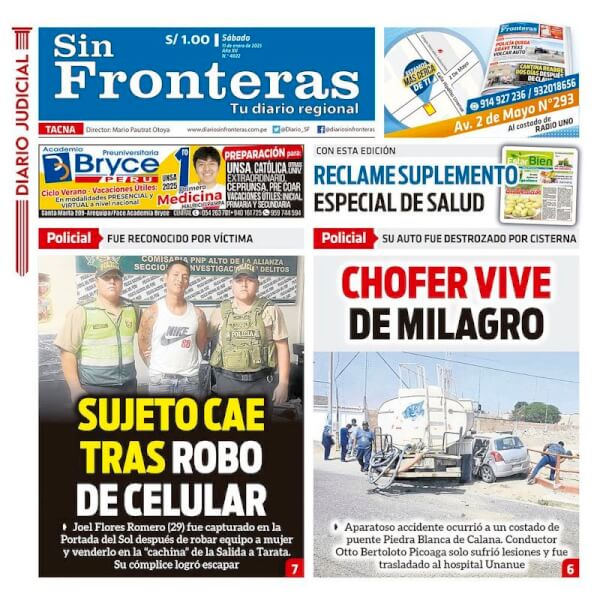 DIARIO SIN FRONTERAS TACNA